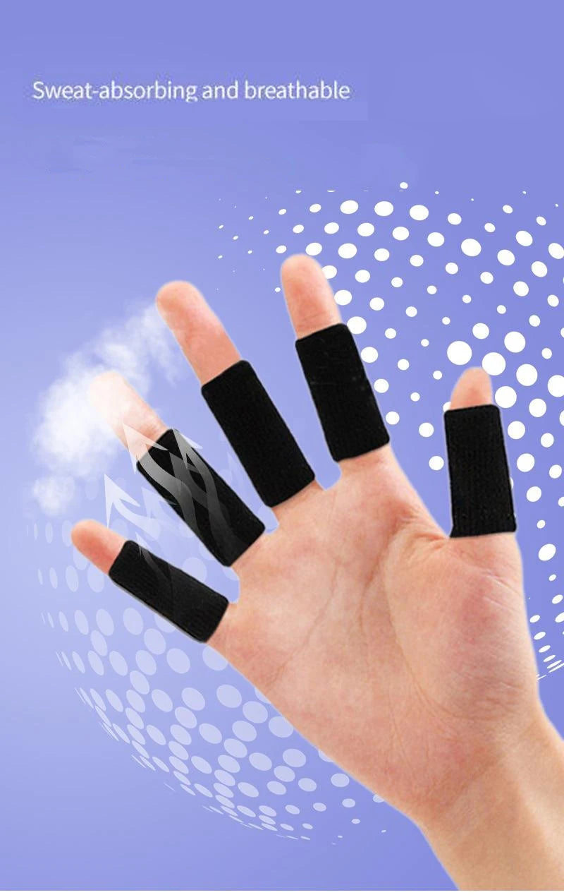 Sports Finger Guard Finger Sleeve Basketball Protective Sleeve Wicks Sweat Volleyball Anti-slip Joint Sprain Bandage Protector