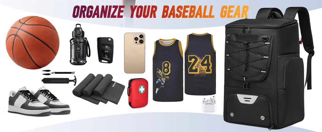 Sports Training Equipment Basketball Backpack with Separate Ball holder & Shoes Compartment Gym Backpack for Basketball Soccer