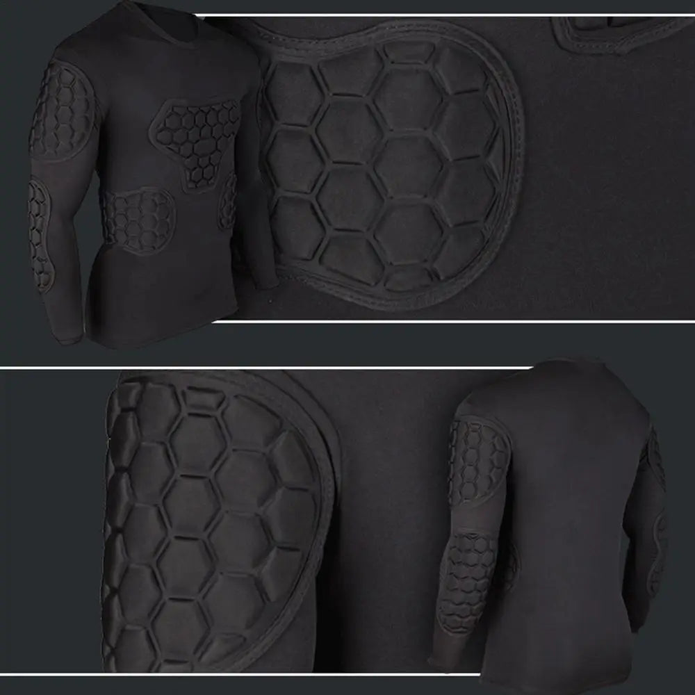 Sports Safety Protection Thicken Gear Soccer Goalkeeper Jersey T-Shirt Outdoor Elbow Football Jerseys Vest Padded Protector