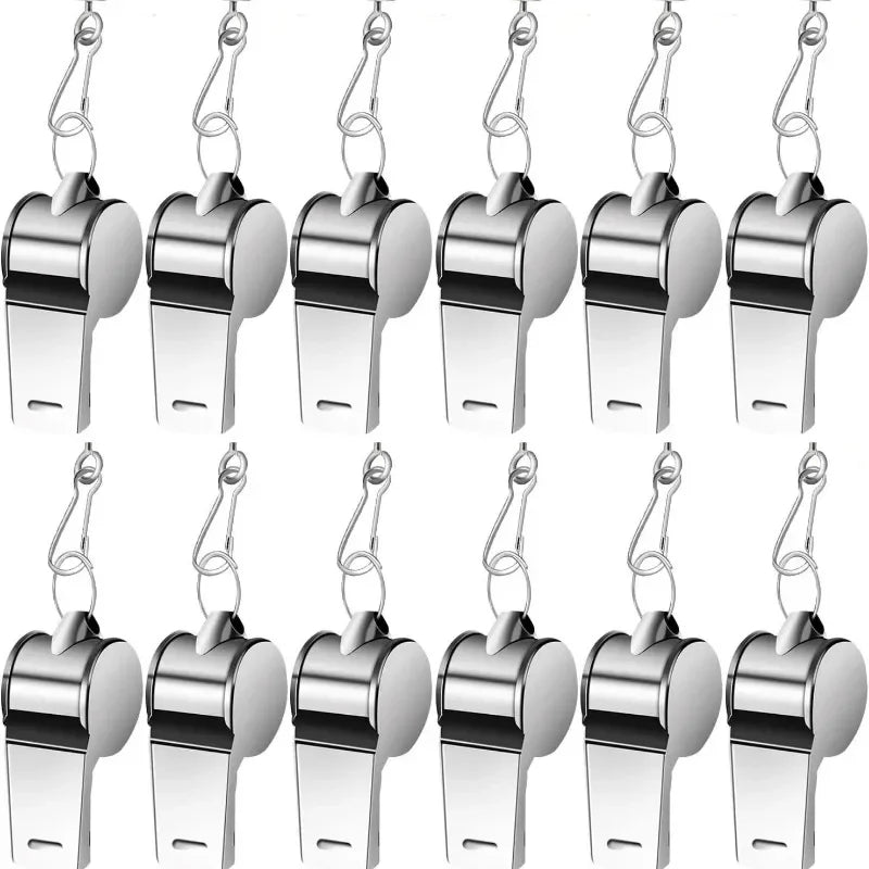1PC Referee Whistles Metal Whistles Stainless Steel Metal Sports Whistles Sports Equipment With Lanyards Sports Referee Tools
