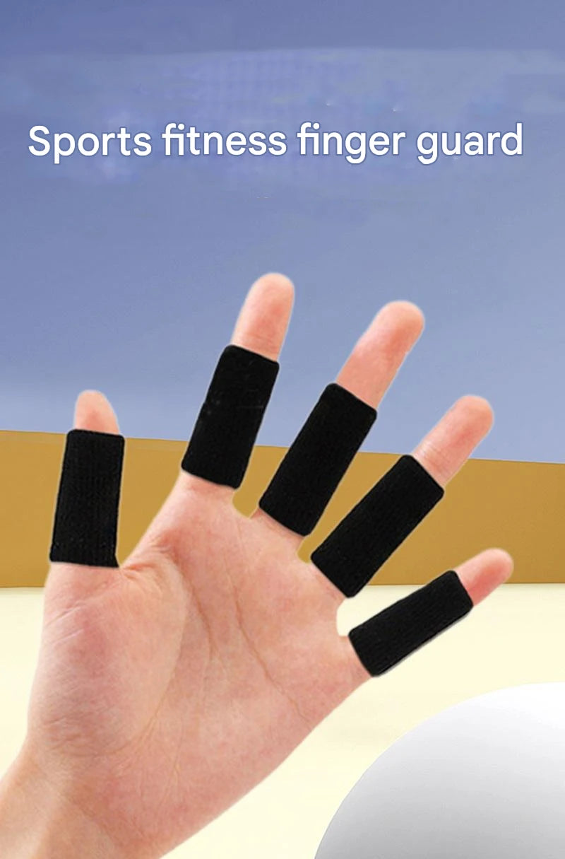 Sports Finger Guard Finger Sleeve Basketball Protective Sleeve Wicks Sweat Volleyball Anti-slip Joint Sprain Bandage Protector