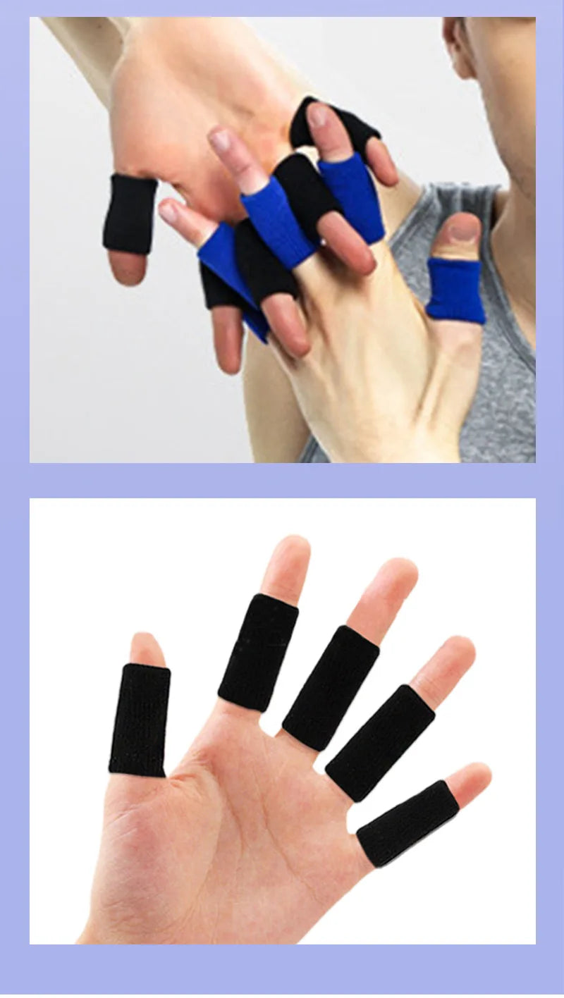 Sports Finger Guard Finger Sleeve Basketball Protective Sleeve Wicks Sweat Volleyball Anti-slip Joint Sprain Bandage Protector